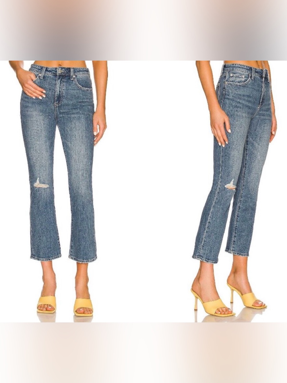 PISTOLA Lennon Cropped Bootcut Flare Distressed Jeans in Canyon Size 30 NEW